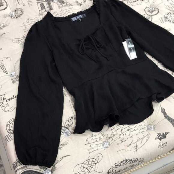 Ash & Violet Solid Cinch-Front Top - Picture 4 of 7